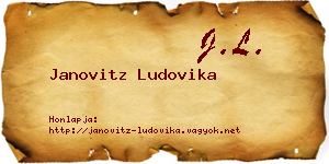 Janovitz Ludovika névjegykártya
